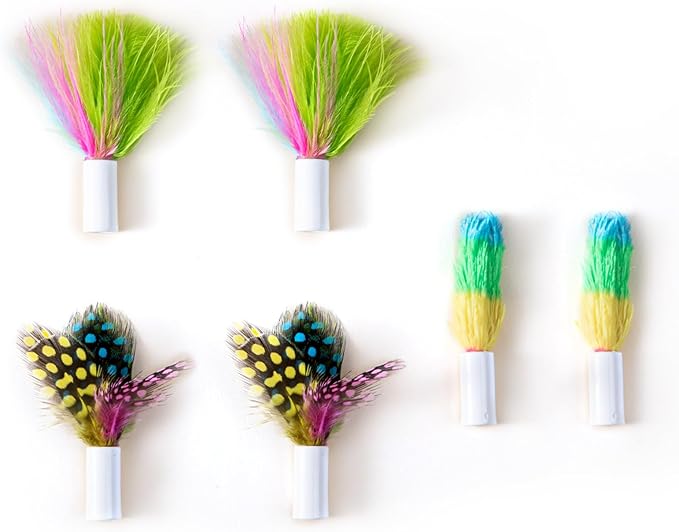 Potaroma Cat Toys 3in1 Automatic Interactive Kitten Toy, Fluttering Butterfly, Moving Feather, Track Balls, 6 Feather Replacements