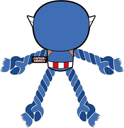 Cerdá Life's Little Moments - Captain America Dog Rope Toy - Dog Toys Indestructible - Dog Toys for Medium Dogs and Big Dogs - Tough Dog Toys Official Marvel Licensed