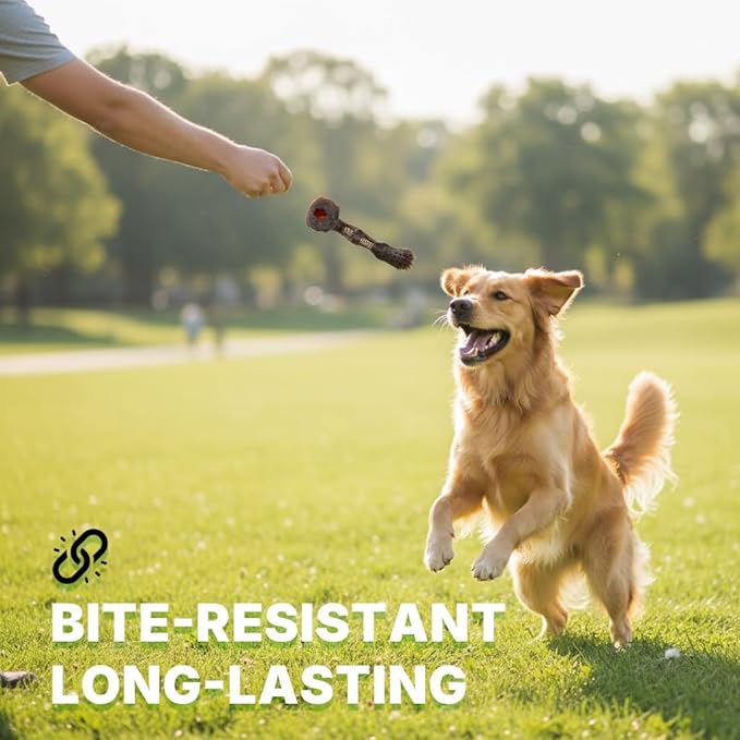Bristle Dog Chew Toy - Tough Dog Toys with Treat Hole, Interactive Dog Toys with Massage Bristles for Small and Medium Dogs