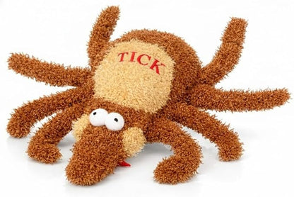 Tick Dog Toy Small | Soft Plush Tick Dog Toy | Tick Squeaky Dog Toy Plush | Brown | 6" | Officially Licensed