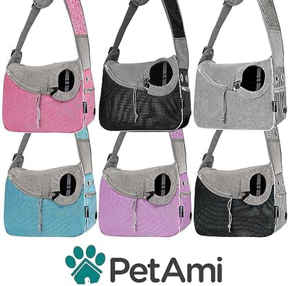 PetAmi Dog Sling Carrier for Small Dogs, Hands Free Crossbody Carrier, Pink - Image 7