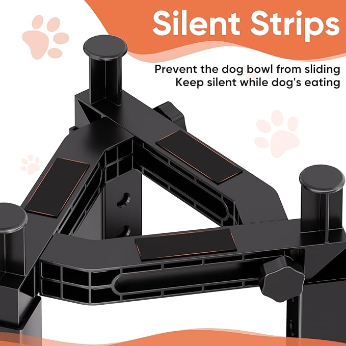 XIAZ Dog Bowl Stand Elevated Food Water Bowl Holder for Large Medium Small Sized Dog, Heights&Width Adjustable, Non-Slip, Durable, Elevated Feeding Bowl Stand for All Dogs Bowls (Stand Only)
