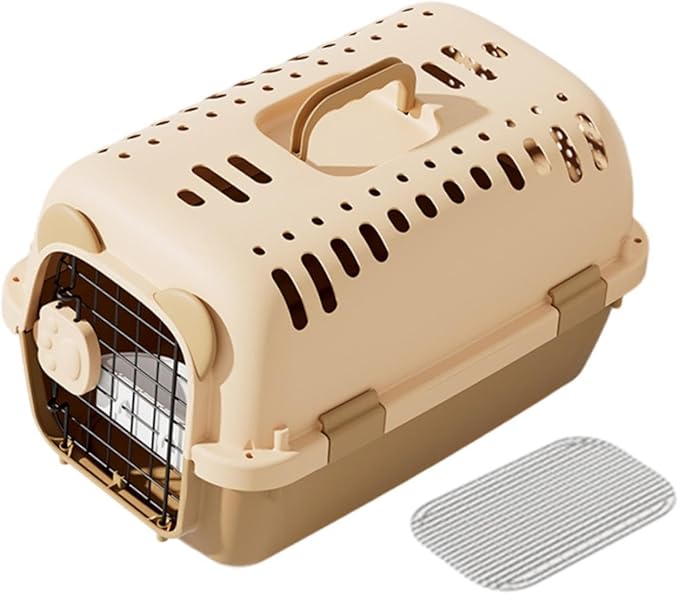 Dog Travel Carrier Dog Travel Kennel Multifunction Hard Sided Transport Box Cats Cage for Quick Trips Walking Hiking, S