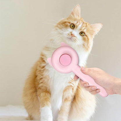 Cat Brush Hair, Cat Brushes for Indoor Cats Furminator Brush for Shedding for Long Haired Cats(Pink)