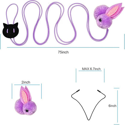 ZPH Cat Toys Interactive for Indoor Cats,2PCS Retractable Cat Wand,9PCS Teaser Toys&1PCS Hanging Door Lure Kitten Toy,Interactive Feather Toy for Teaser Play and Chase Exercise with Kitten