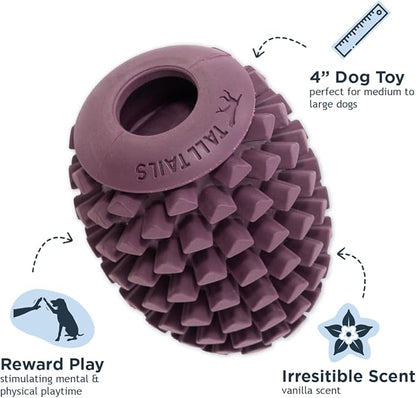 Tall Tails Pinecone Natural Rubber Reward Toy for Dogs - Use for Spreadables Treats and Kibble Play