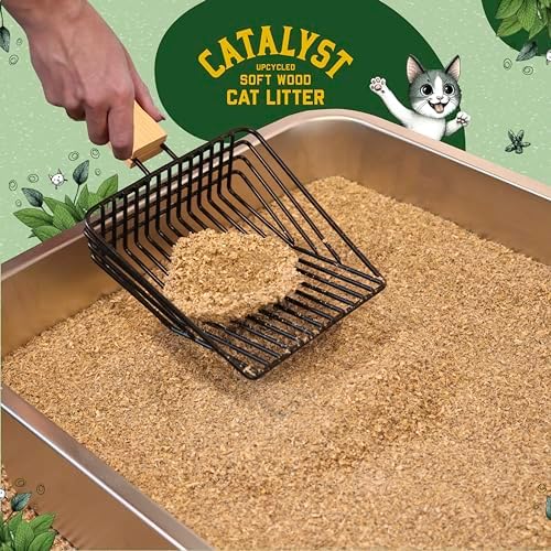 Catalyst Natural Soft Wood Cat Litter (2 Pack, 10lb Bags) - Superior Odor Control, Strong Clumping, Low Dust, and Biodegradable (10lb, Set of 2, Unscented) - Image 2