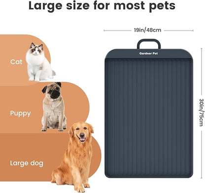 Gardner Pet Silicone Dog Food Water Mat for Floors Waterproof Anti-Slip Dog Bowl Large Mats for Food and Water to Prevent Spills for Dogs, Cats.