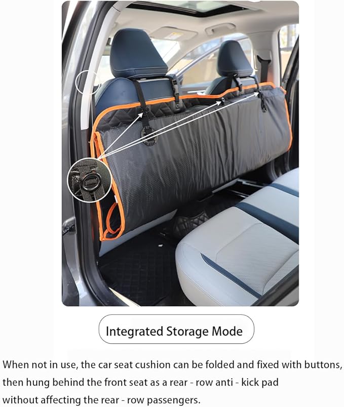 Dog Car Back Seat Cover for Chevrolet Colorado GMC Canyon 2023 2024, Waterproof Scratch Proof Non Slip Pet Hammock Plush Patch Zipper Durable Soft Pet Protector