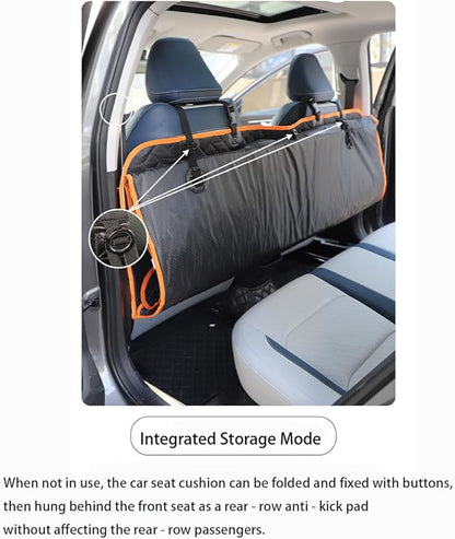 Dog Car Back Seat Cover for Chevrolet Colorado GMC Canyon 2023 2024, Waterproof Scratch Proof Non Slip Pet Hammock Plush Patch Zipper Durable Soft Pet Protector