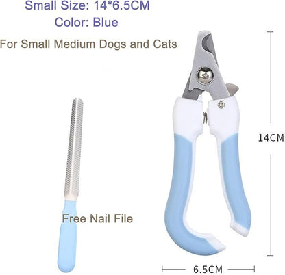 Dog & Cat Nail Clippers and Trimmers-with Safety Guard to Avoid Overcutting, Free Nail File, Razor Sharp Blade-Professional Grooming Tool for Pets