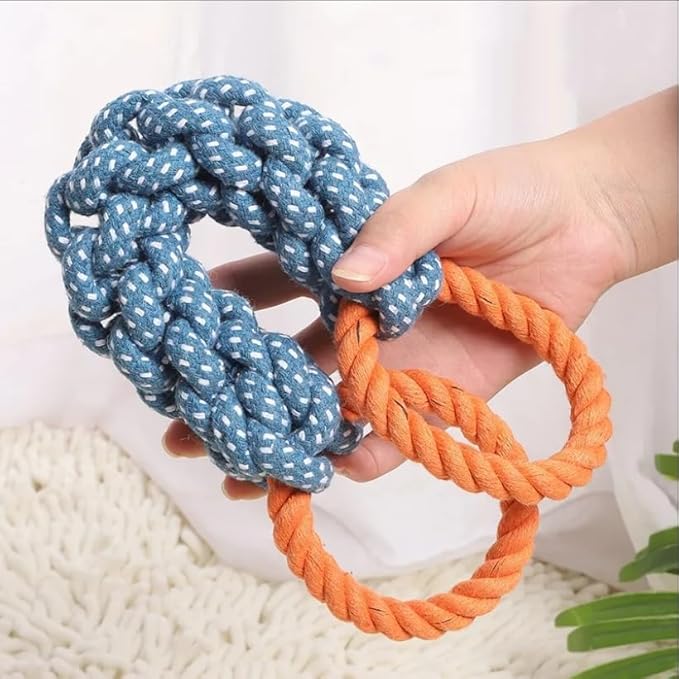 Durable Rope Tug Toy for Dogs – Heavy-Duty Chew Toy with Double Rope Handles – Interactive Dog Toy for Aggressive Chewers & Tug-of-War Play