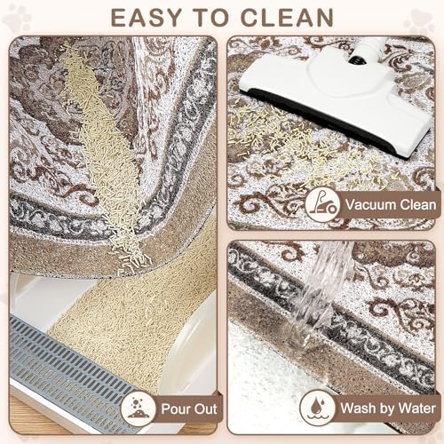Unicorn Catcher 24"x15" Cat Litter Mat Non-Slip Washable Litter Box Mat - Image 4