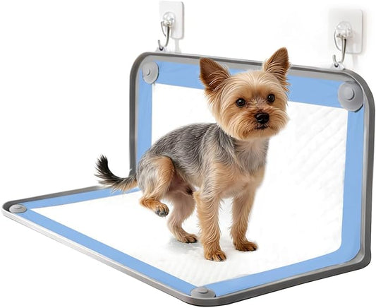 Silicone Pee Pad Holder for Dogs Fits Up to 24" x 24" Small Training Pads Leak-Proof Non-Slip Puppy Pee Pad Holder with Fixed Buttons Portable Easy to Clean