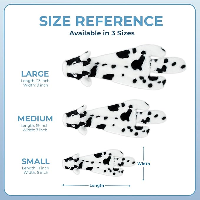 Best Pet Supplies Squeaky Dog Toys with Soft Durable Fabric for Small, Medium and Large Pets Interactive Toy for Indoor Play, Supports Active Biting and Play - Cow, Monkey, Medium