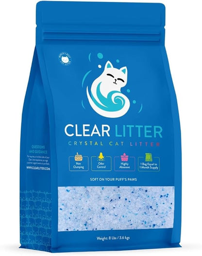 Cat Litter – Premium Lightweight, Non-Clumping, Dust-Free Crystals for Fresh Odor Control, ScoopFree & Easy to Clean, Pretty Kitty Litter for Multi-Cat Homes, Long-Lasting Performance