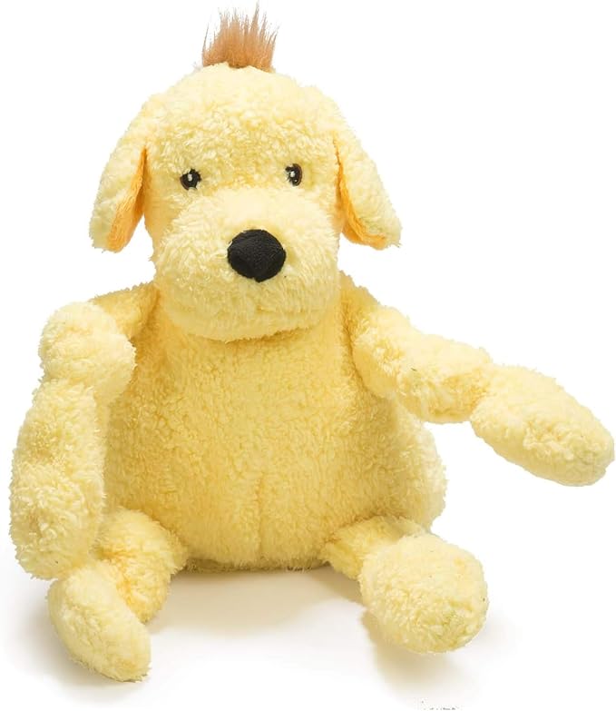 HuggleHounds Knottie Plush Dog Toy - Dog Stuffed Animal Toy, Puppy Toys, Squeaky Dog Toy for Small, Medium & Large Dogs, Durable Plush to Keep Them Busy - Roxie HuggleMutt, Large