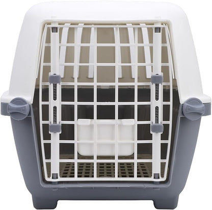Dog Crate, Airline Approved Comfortable Breathable Lightweight Dog Carrier, Pet Carrier with Plastic Wire Door and Stay Dry Moat for Cats Dogs Rabbits