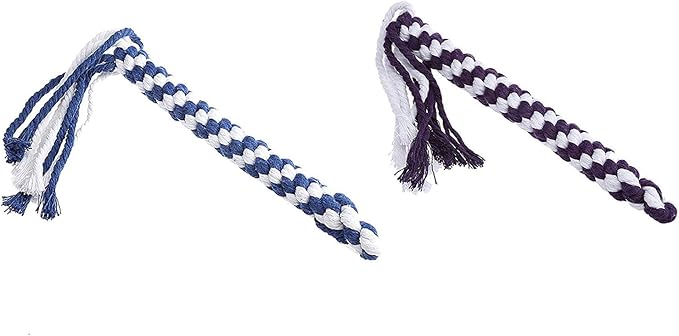 Interactive Dog Toys - Extendable Flirt Pole with 2pcs Braided Rope Tugs for Dog Outdoor Entertainment, Train and Exercise, Blue, Size L