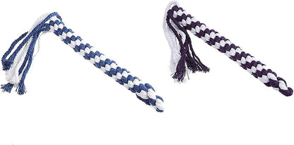 Interactive Dog Toys - Extendable Flirt Pole with 2pcs Braided Rope Tugs for Dog Outdoor Entertainment, Train and Exercise, Blue, Size L