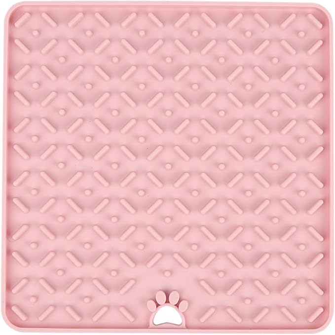 Pet Placemat, Silicone Slow Feeder Mat for Cats and Dogs - Lick Mat & Food Pad with Non-Slip Base for Mess-Free Eating, Stress Relief, and Portion Controlv(4)