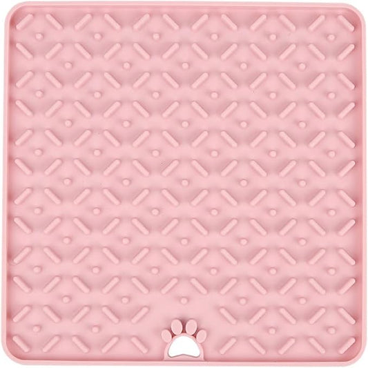 Pet Placemat, Silicone Slow Feeder Mat for Cats and Dogs - Lick Mat & Food Pad with Non-Slip Base for Mess-Free Eating, Stress Relief, and Portion Controlv(4)