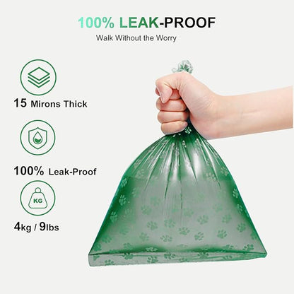 120Pcs Thick Dog Poop Bags Rolls, Leak-Proof Poop Bags for Dog and Cats Litter, 9x13 Inch Scented Pet Waste Bag for Small - Large Dogs Walking, Fits Most Doggie Bag Holder for Leash
