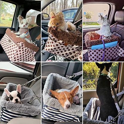 Dog Car Seats for Small Dogs, Upgrade Dog Booster Seat with Metal Frame Construction with Double-Layer Oxford, Perfect for Small Pets,XL-UP TO 20LBS - Image 5