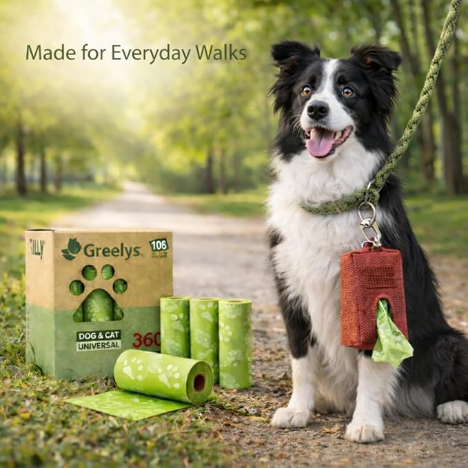 360 Count Dog Poop Bags – Eco Friendly Biodegradable Pet Waste Bags, Leak Proof - Sea Breeze