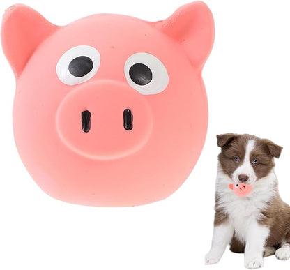 POPETPOP Squeak Dog Toy, Latex Cute Pig Toy for Dog Chew Toys, Funny Pet Interactive Toy, Dog Squeaky Toys for Small Pet Puppies Indoor Outdoor Biting Chasing Games