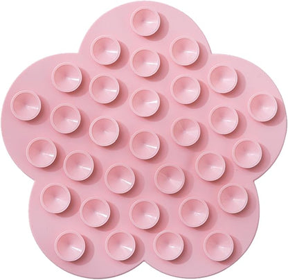 Cats Lick Pad with Suctions Cup Slow Feeders Licking Mat Flower Shape Silicone with Suctions Cup Dog Mat Silicone Dog Treat