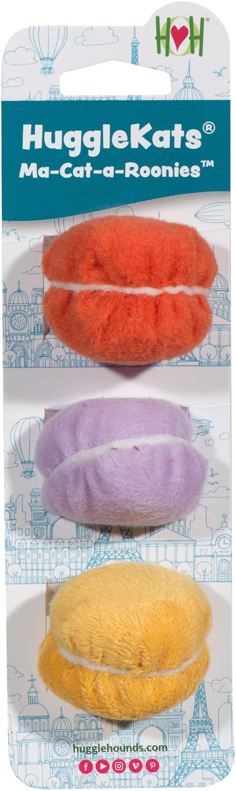 HuggleHounds Cat Mouse Toys - Interactive & Stimulating Cat Toy with Cat Nip Infused - Feather Mice Toy for Indoor Cats | HuggleKats Ma-Cat-a-Roonies