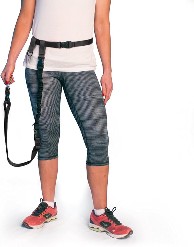 The Buddy System Hands Free Dog Leash and Lunge Buster Pet Leash, Bundle Adjustable Dog Leash for Walking, Running, Training, Exercise with Your Dog-Made in The USA