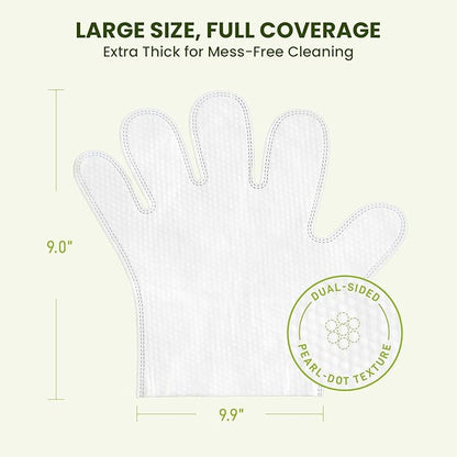 36PCS Hypoallergenic Pet Glove Wipes for Dogs & Cats - Quick Clean & Deodorizing Between Baths & Travel | Dog Washing Wipes for Fur, Butt, Paws, Eyes & Ears| Cat Cleaning Gloves for Grooming & Bathing