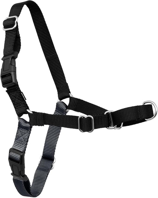 PetSafe Easy Walk Harness for Dogs - Pull-Free Walks - Patented Martingale Loop Design - Front Chest Leash Attachment - Comfort Straps - Breathable Harness Design - X-Large, Charcoal/Black