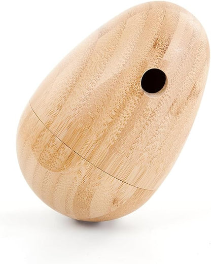 LOOBANI Bamboo Treat Dispenser Wobble Toys Enrichment Puzzle Food Dispenser Ball Toy IQ Training for Small Medium Dog