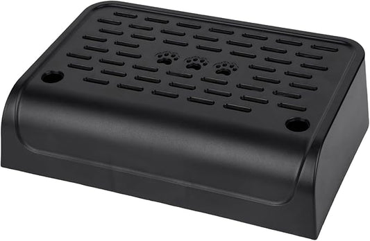 Cat Ramp for Litter Box Step, Self Cleaning Cat Litter Box Ramp Trapper with Storage, Small Step Pedal Stool with Filter Function Steps for Small & Elderly Cats(Black 11.8"x 7.87"x 3.3")