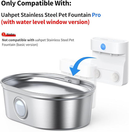 uahpet Replacment Pump for Stainless Steel Pet Water Fountain Pro (with water level window version)