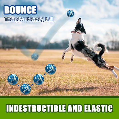 Dog Balls, Indestructible Tennis Balls for Dogs, 2.5'' Durable Bouncy Dog Toys for Aggressive Chewers, Interactive Dog Toys for Fetch Game, Lightweight Floating Chew-Proof (1 Pack)