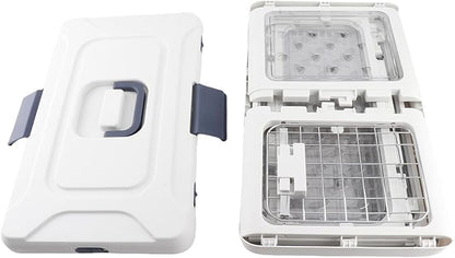 GOTOTOP Collapsible Plastic Pet Kennel, Lightweight Travel Carrier with Transparent Design, Perfect for Cats and Dogs on Airplanes and Cars
