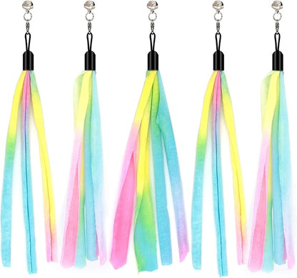 LASOCUHOO Cat Wand Toys Refills, Cat Wand Replacement, Assorted Teaser Refills with Bell for All Cats, Kitten