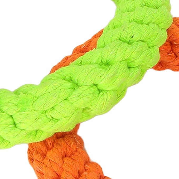 2pcs Rings Dog Toy, Cotton Rope Dog Chew Toys Puppy Rope Training Toys, Pets Interactive Tug Toys for Samll Medium Dogs Teething Cleaning Training and Playing