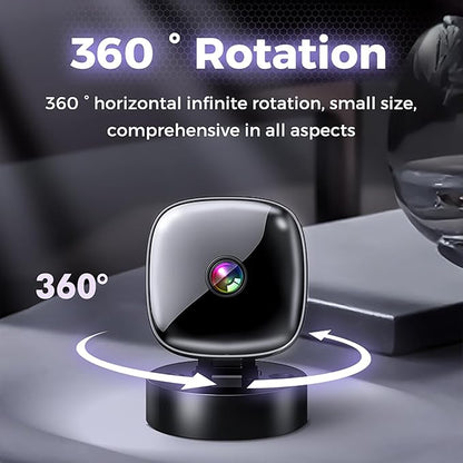 Mini Camera Wireless 1080P HD Indoor Camera for Indoor Security with App Control, Motion Detection, Night Vision, Wireless WiFi Rechargeable Pet Camera for Home/Office