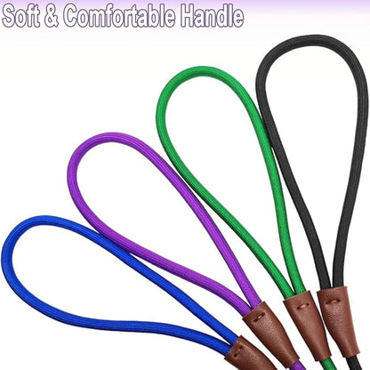 Small Dog Leash, 1/4" by 6/8/10 FT Lightweight Strong Nylon Rope Leash, Bright Classic Lead for Small Pets/Puppy/Cat (8ft, Purple)