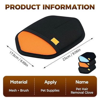 Pet Hair Removal Glove,2026 New Grooming Pet Hair Remover Gloves for Cats & Dogs,Reusable Pets Hair Remover Tool for Bed Sheets Couch Clothes Carpet Car Seat (A-Black)