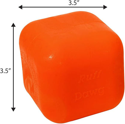 Ruff Dawg Cube XL 3.5 Indestructible Dog Toy – Heavy-Duty Rubber Fetch & Chew Toy for Aggressive Chewers – Erratic Bounce, Floats, BPA & Latex Free – Made in USA