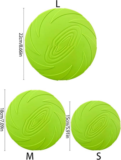 Nonslip Dog Flying Discs Chew Outdoor Toy Rubber Soft Training Exercise for Active Pet Outdoor Fetching Toy for Dog