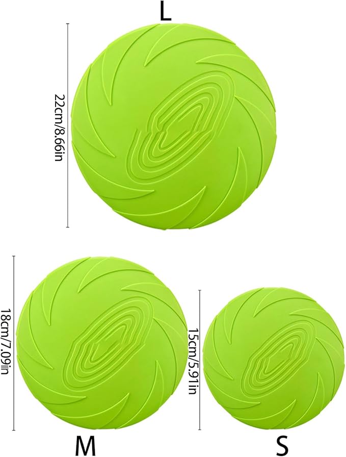 Nonslip Dog Flying Discs Chew Outdoor Toy Rubber Soft Training Exercise for Active Pet Outdoor Fetching Toy for Dog