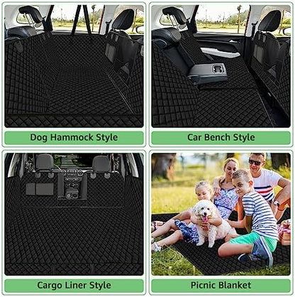 Vailge 100% Waterproof Convertible Dog Car Seat Covers,100% Waterproof Dog Seat Cover with Mesh Window, Heavy Duty seat Cover for Dogs, Dog car Hammock Pet Seat Cover for Cars Trucks suvs,Black,Large - Image 4