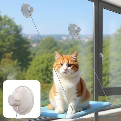 4 Pack Cat Window Perch Suction Cup, Strong Adhesive Replacement Suction Cup with Screws for Foldable & Cordless Cat Window Hammock Seat (Transparent, 85mm Plastic Screws)